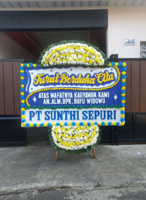 Papan Bunga Duka di Pronggoli